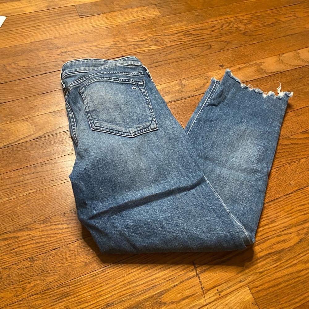 Rag & Bone Distressed Raw Hem Ankle Jeans Size 28 - Picture 3 of 11